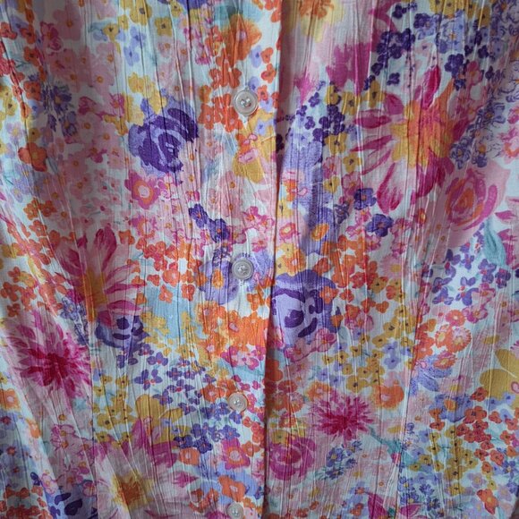 H&M Bright Floral Button Down Shirt NWT - Picture 4 of 11